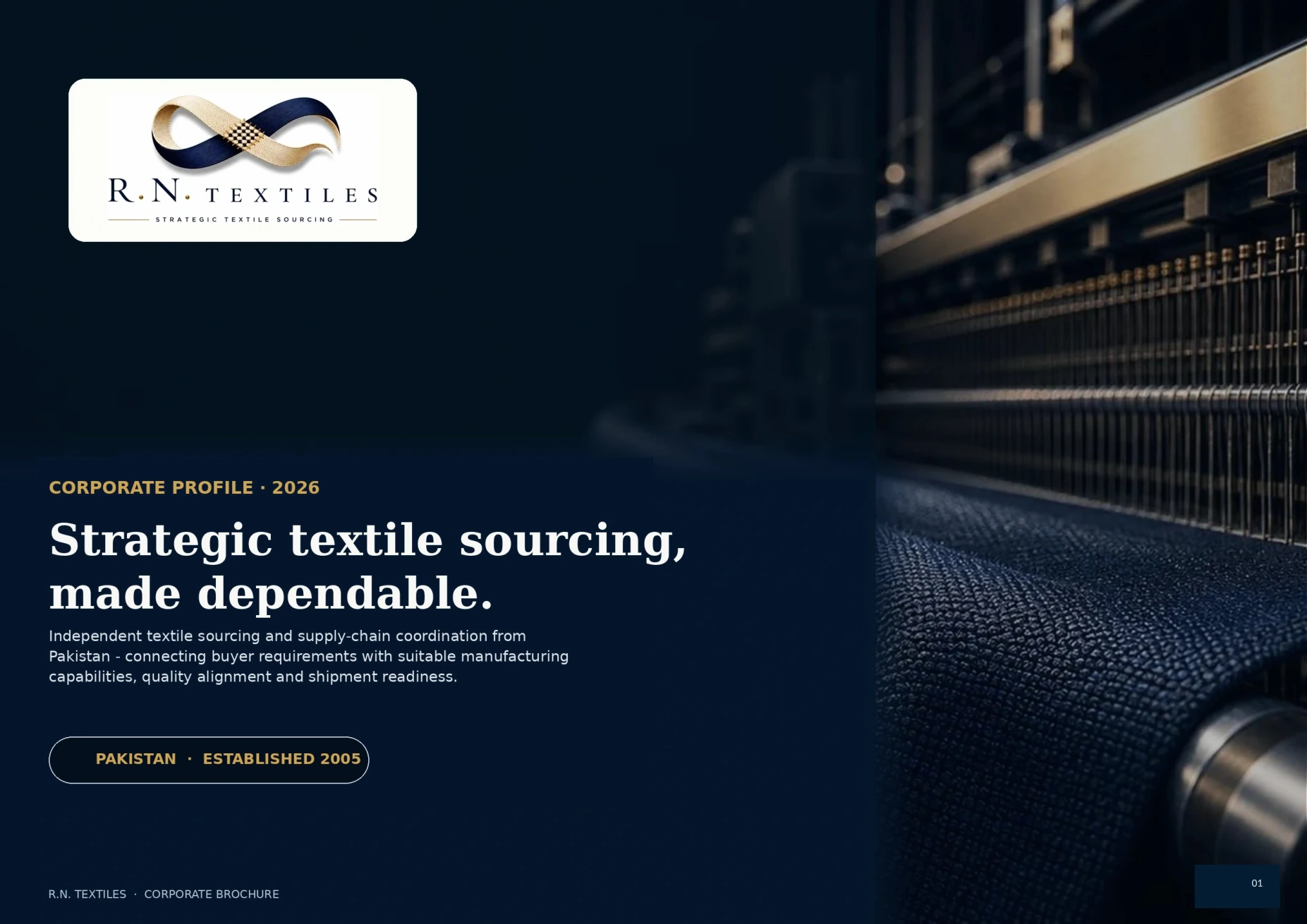 R.N. Textiles Corporate Brochure cover preview