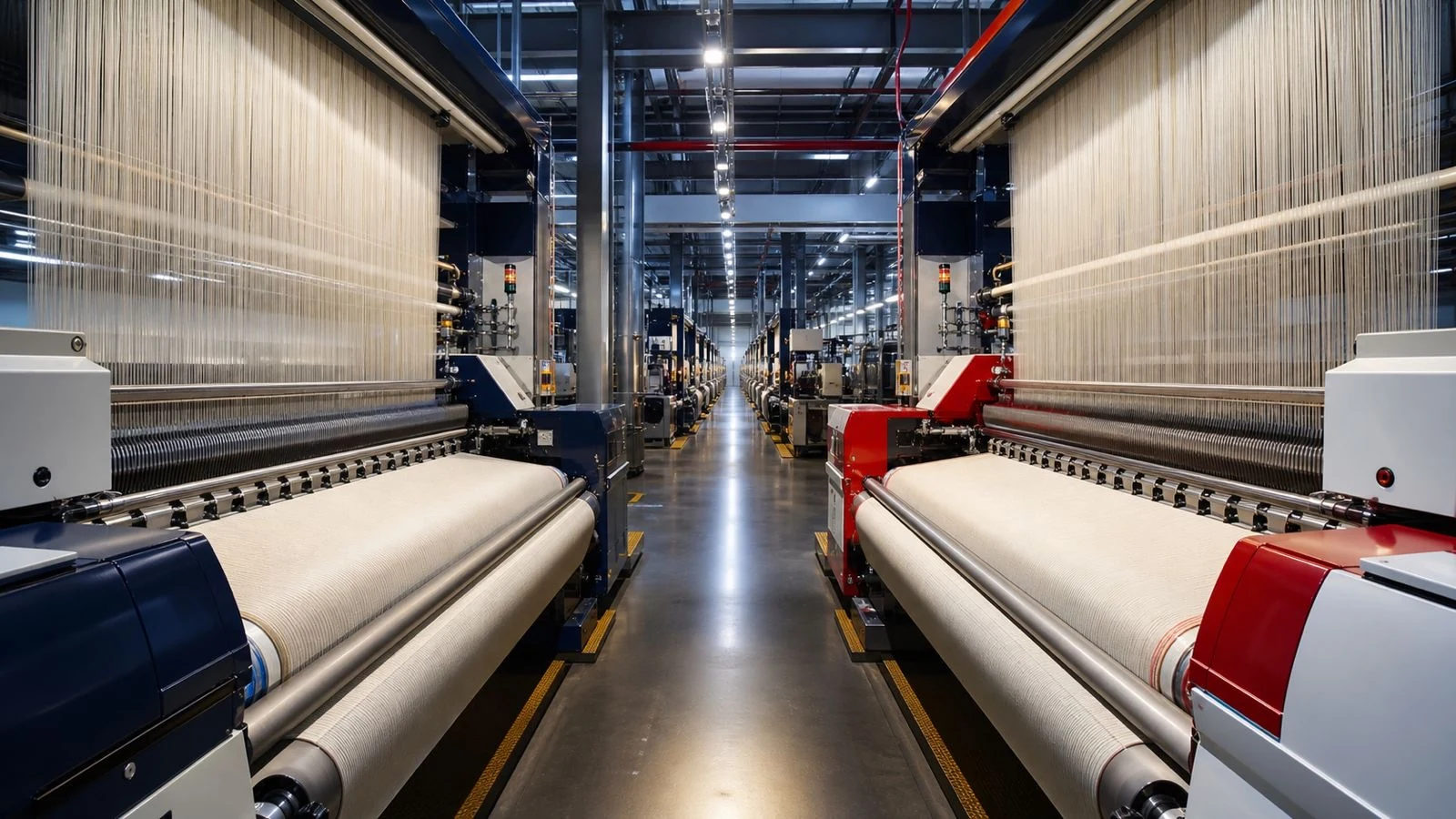 Modern airjet weaving facility in Pakistan