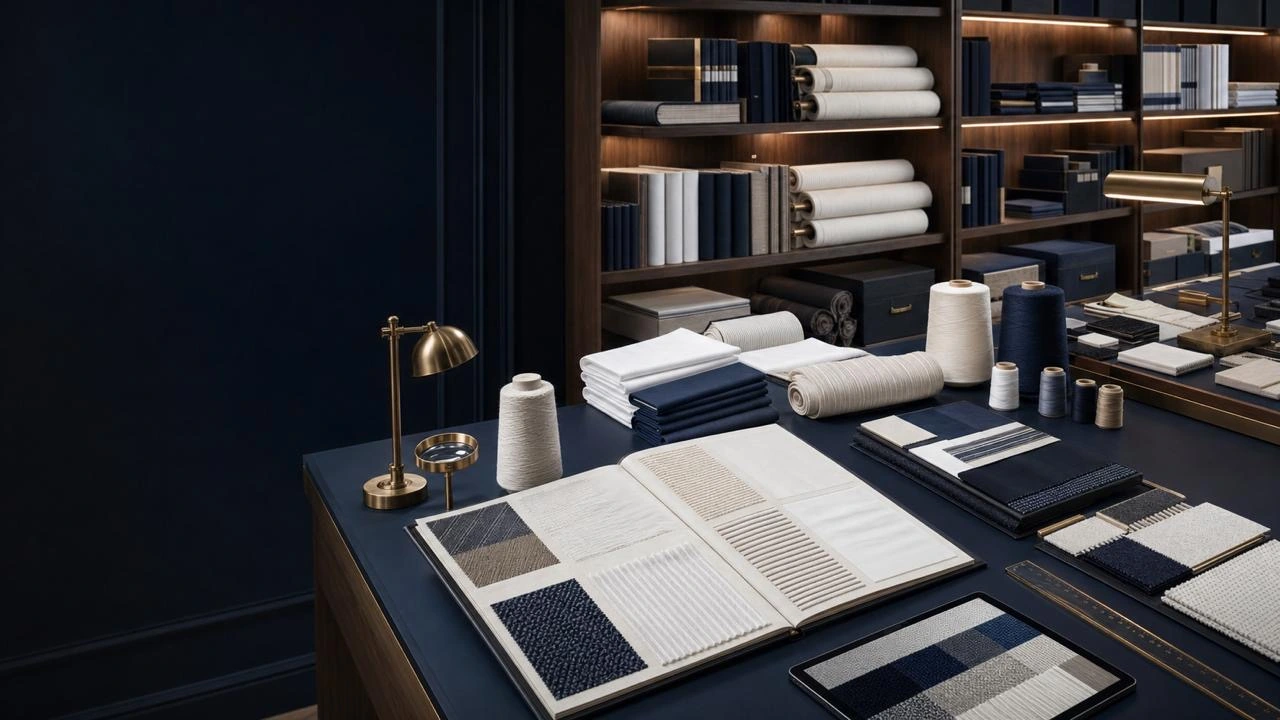 Premium textile knowledge, samples, yarns and material reference library