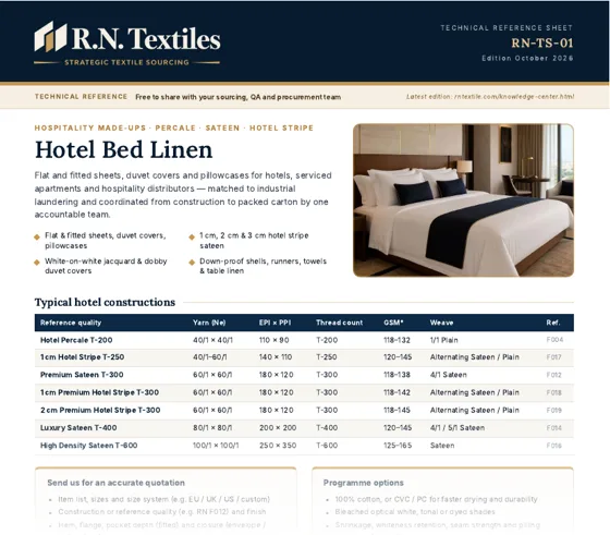 RN-TS-01 — Hotel Bed Linen